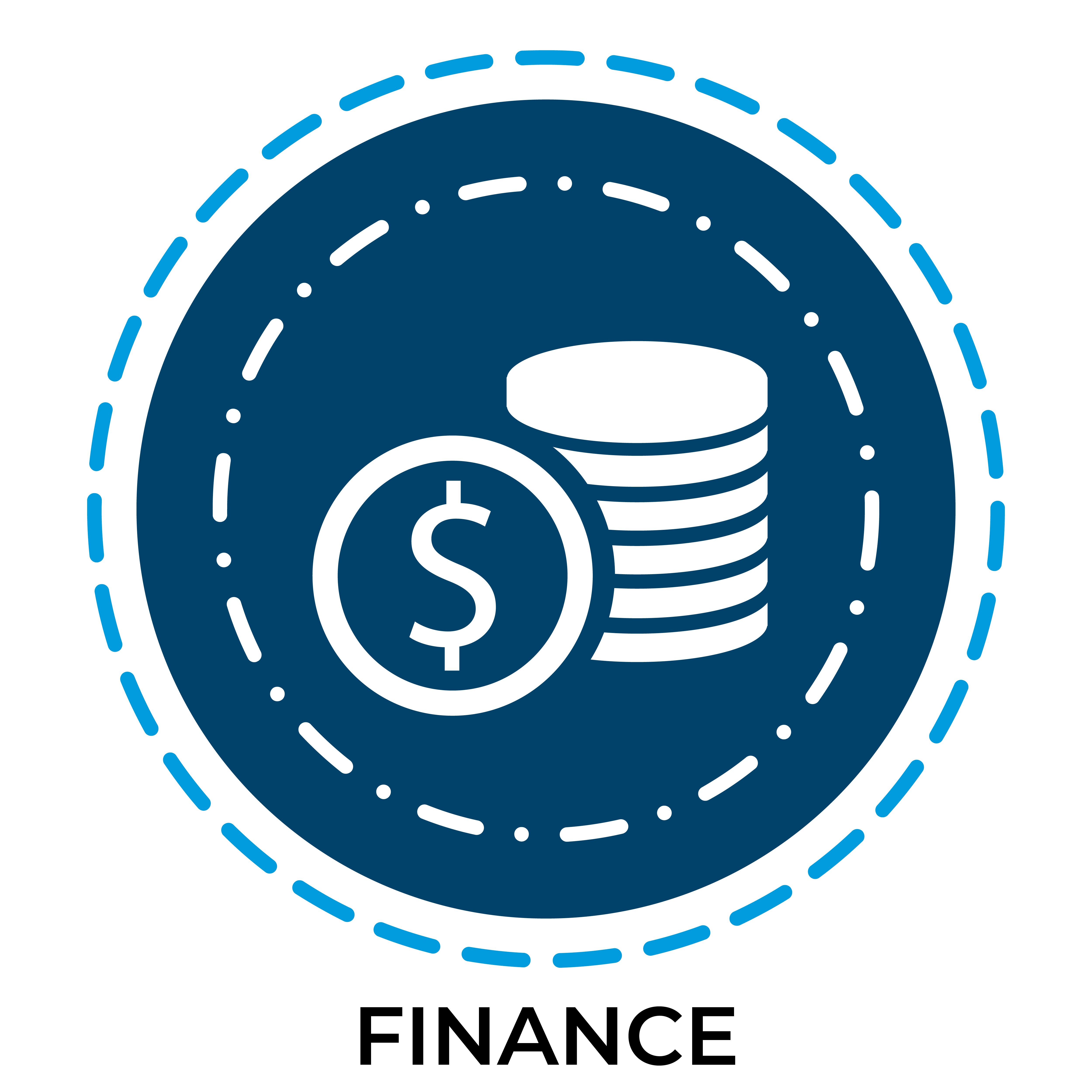 Icon Finance: Coins with dollar symbol