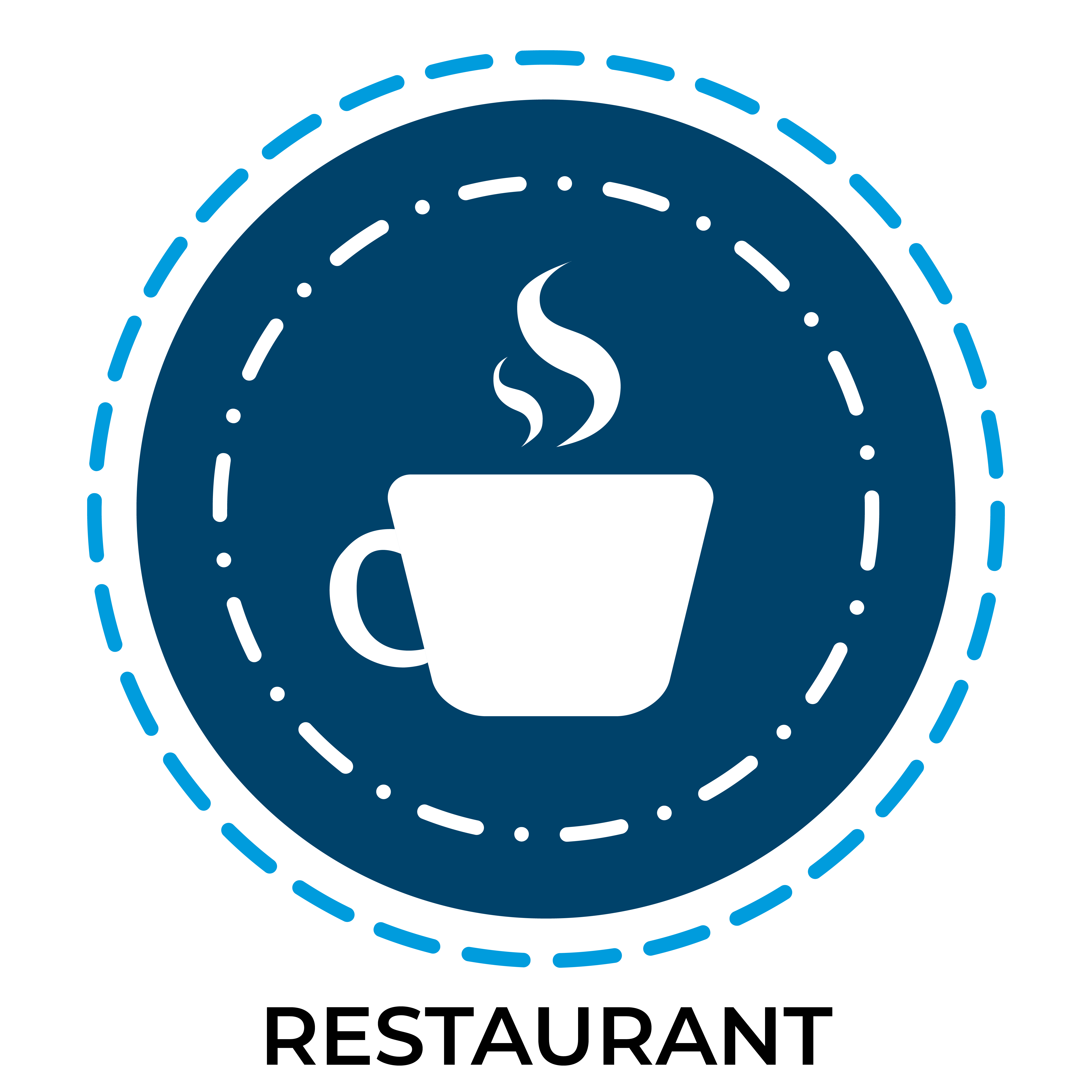 Icon Restaurant: coffee cup with steam